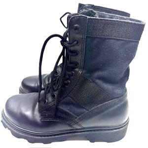 Brazos BR6030 Men's Black Leather Lace Up Tactical Jungle Boots US size 6